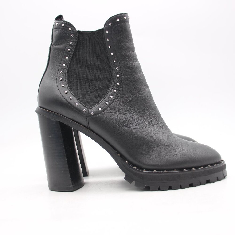 Rebecca Minkoff Edolie  Women's Sz 9 M Bootie Studded Chelsea Heel Black Leather